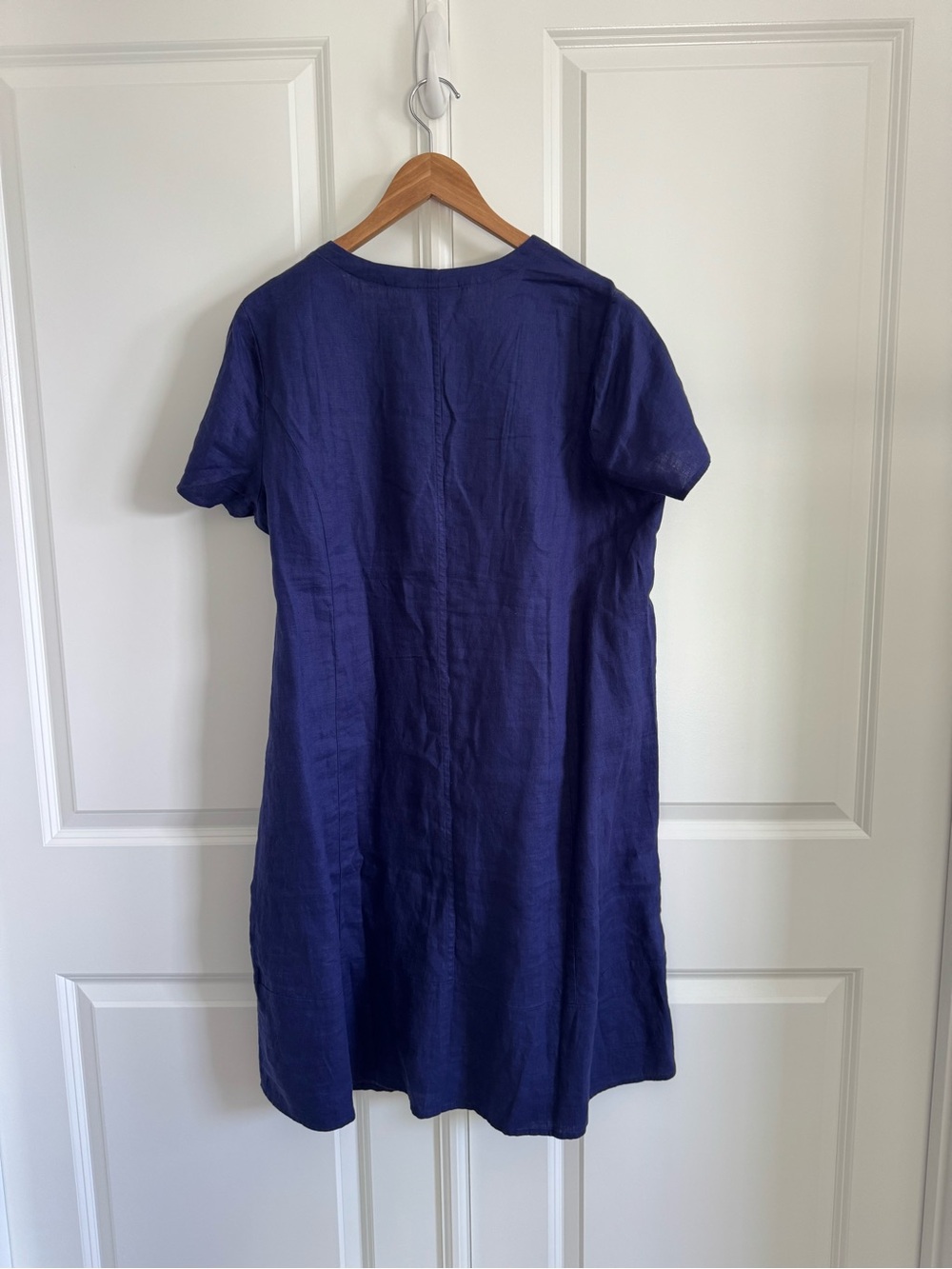 J. Jill Purple/Blue V‑Neck Linen Dress - Picture 4 of 5